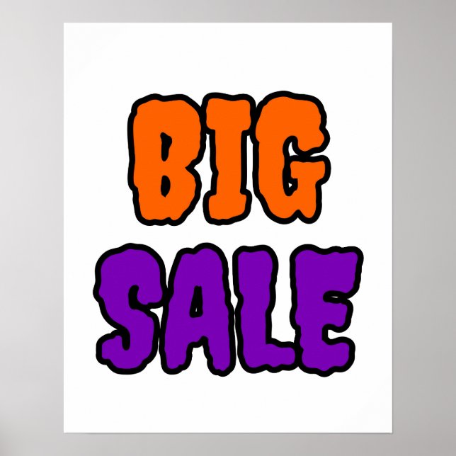 Halloween Sale Sign, Large Boutique Sale Poster (Framsidan)