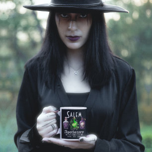 Halloween Salem Apothecary Potions Tonics Elixirs Kaffemugg