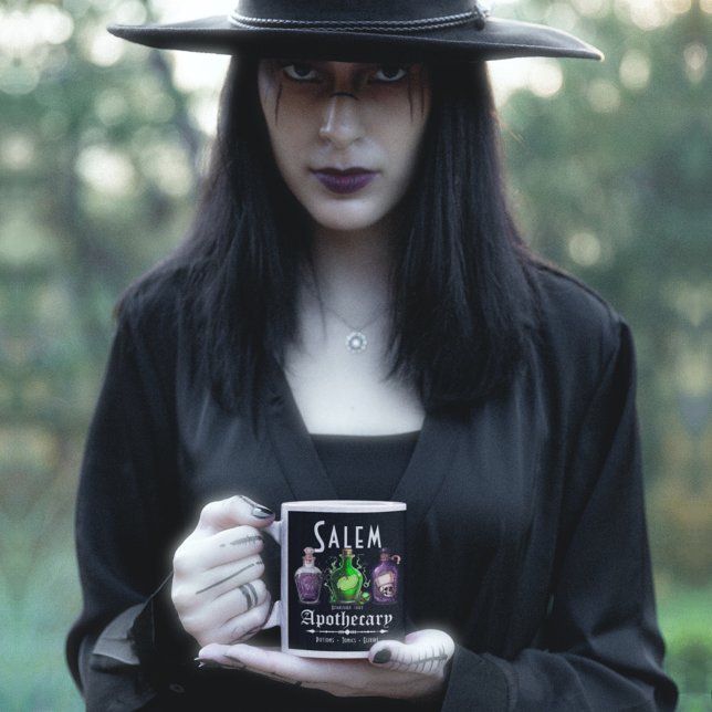 Halloween Salem Apothecary Potions Tonics Elixirs Kaffemugg (Skapare uppladdad)
