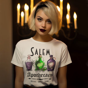 Halloween Salem Apothecary Potions Tonics Elixirs T Shirt