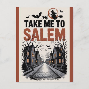 Halloween Salem Massachusetts Witch Älskare Spooky Vykort