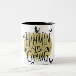 Halloween-samlingar - Halloween kommer Två-Tonad Mugg