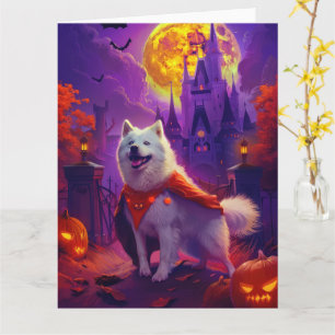 Halloween Samoyed Vampire Pumpkins Scary Kort