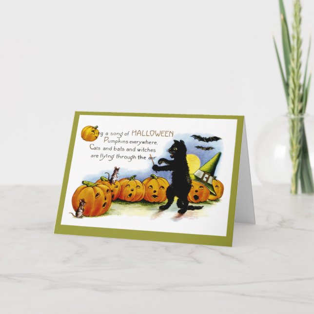 Halloween Sång Kort (Framsida)