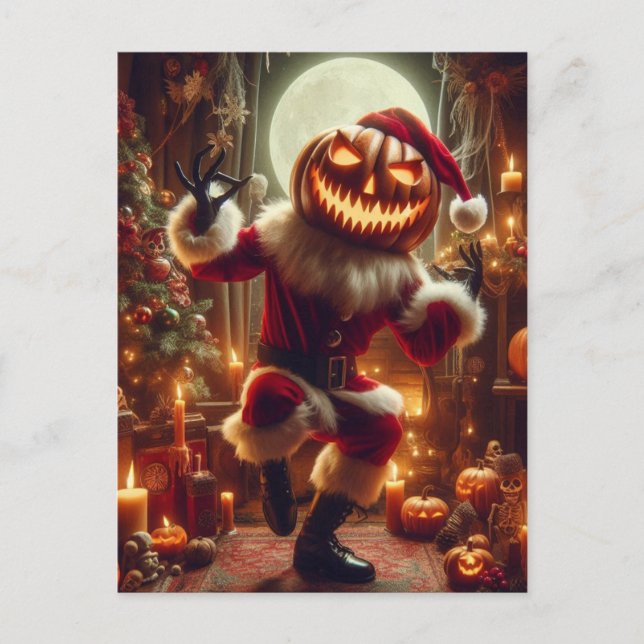 Halloween Santa Vykort (Framsida)