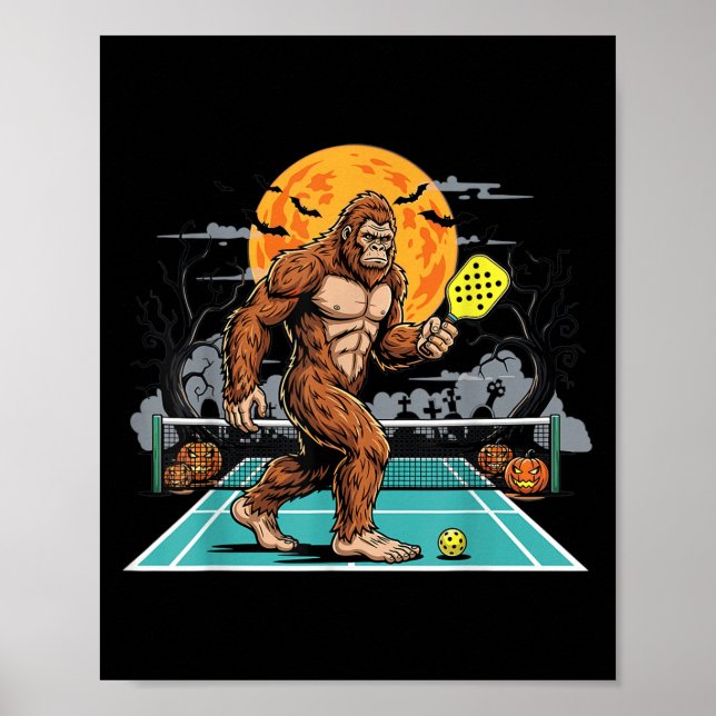 Halloween Sasquatch Ckleball Bigfoot Soky Moon  Poster (Framsidan)
