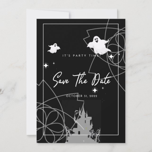 Halloween Save the Date Spara Datumet (Framsida)