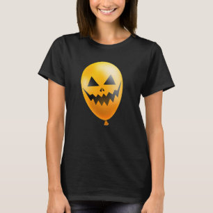 Halloween Scary Ansikte Balloons Costume Smile Hal T Shirt