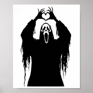Halloween Scary Ansikte Horror Poster