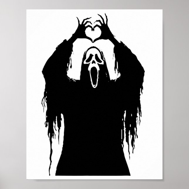 Halloween Scary Ansikte Horror Poster (Framsidan)