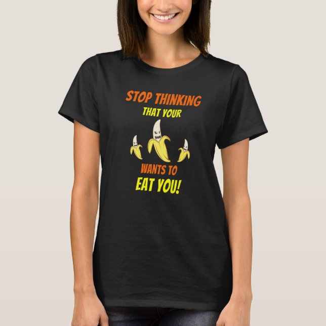 Halloween Scary Arg Banana Pun T Shirt (Framsida)