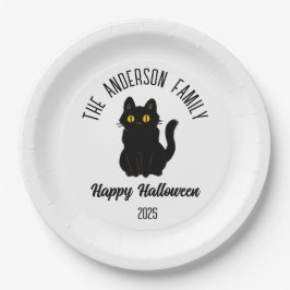 Halloween Scary Black Cat Personlig Namn