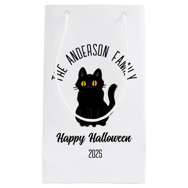 Halloween Scary Black Cat Personlig Namn (Framsidan)