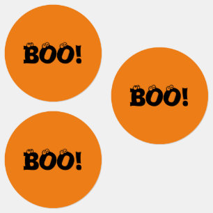 Halloween Scary Boo! Den svarta orangen på ögonbul Klistermärke