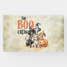 Halloween Scary Boo Hundar Crew Orange Pumpkin