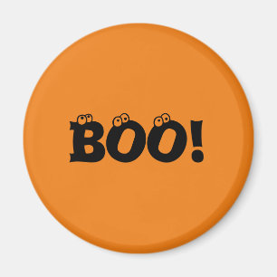 Halloween Scary Boo! svartvit orange Magnet