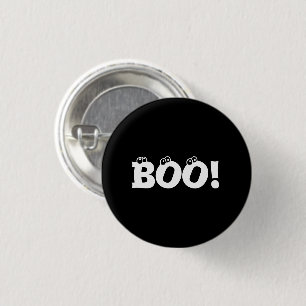 Halloween Scary Boo! vita ögonbollar Knapp