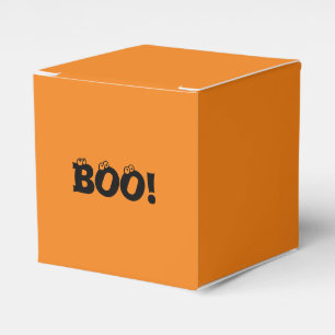 Halloween Scary Boo! Yebullar Svart orange tretar Presentaskar
