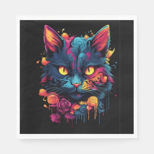 Halloween/Scary Cat/Day of the dead Pappersservett (Framsidan)