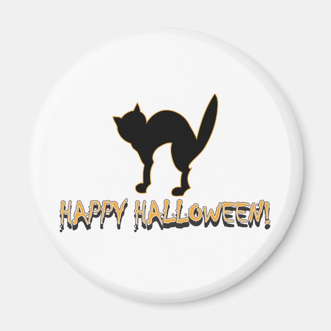 Halloween Scary Cat Magnet (Framsidan)