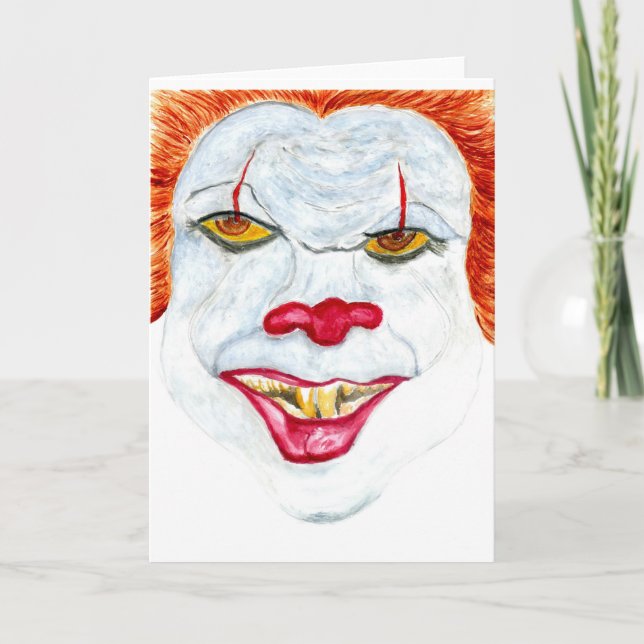 Halloween Scary Clown2 Kort (Framsida)