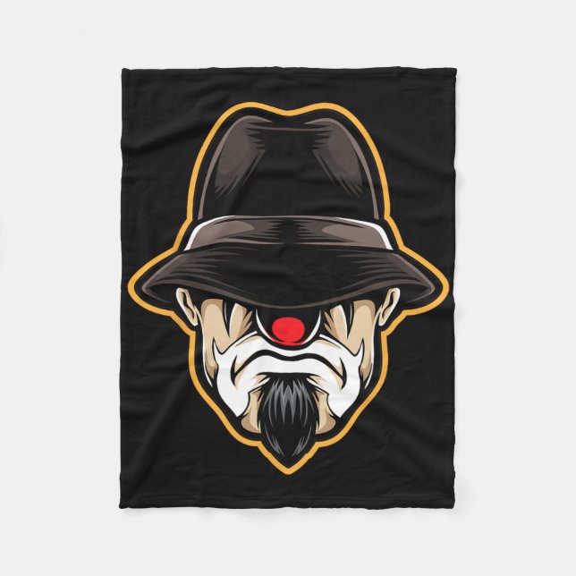 Halloween Scary Clown Cholo Gangster Fleecefilt (Framsidan)