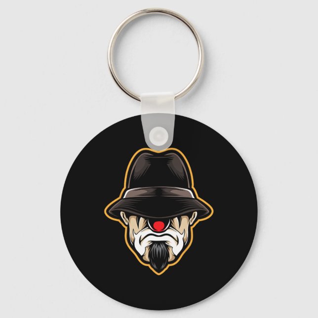 Halloween Scary Clown Cholo Gangster Nyckelring (Framsida)