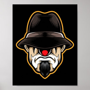 Halloween Scary Clown Cholo Gangster Poster