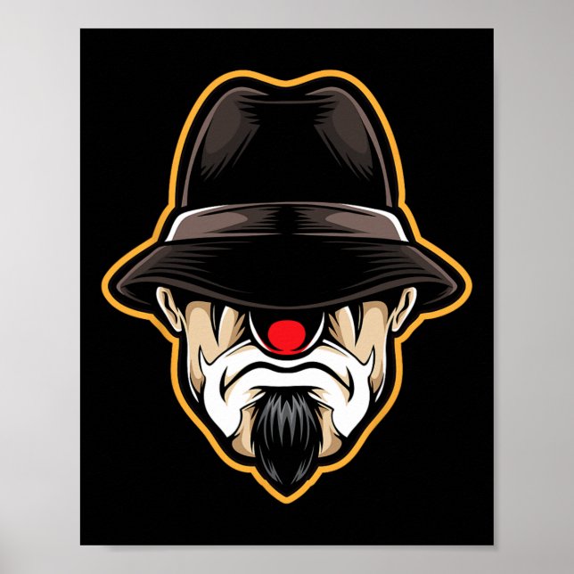 Halloween Scary Clown Cholo Gangster Poster (Framsidan)