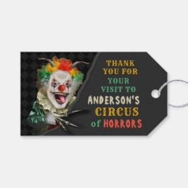 Halloween Scary Clown Vuxen Creepy Circus Party Presentetikett