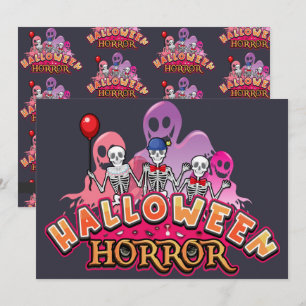 Halloween Scary Clowns Horror Inbjudningar