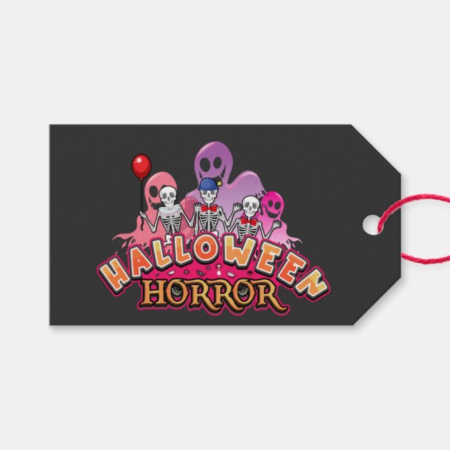 Halloween Scary Clowns Horror Presentetikett (Framsidan (Horisontell))
