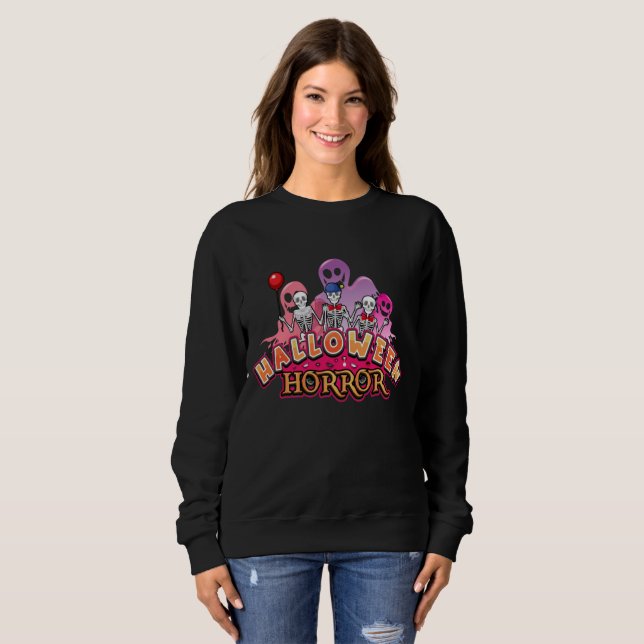 Halloween Scary Clowns Horror T Shirt (Hel framsida)