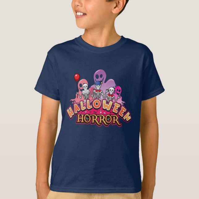 Halloween Scary Clowns Horror T-Shirt (Framsida)