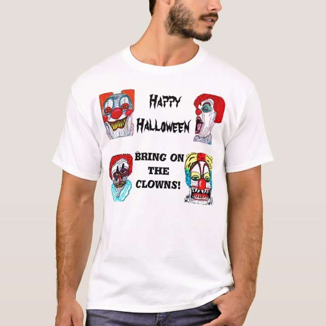 HALLOWEEN SCARY CLOWNS T SHIRT (Framsida)