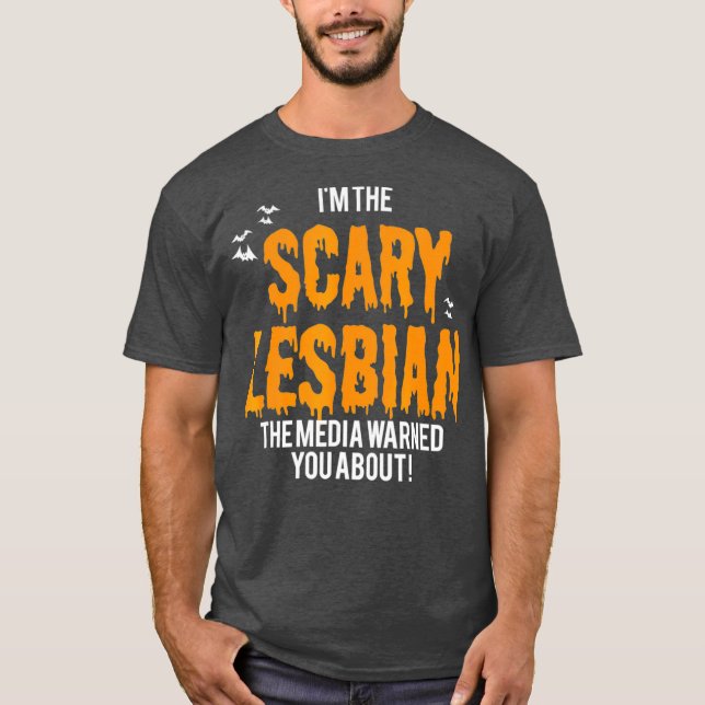 Halloween Scary Costume Lesbisk s Lesbisk par T Shirt (Framsida)