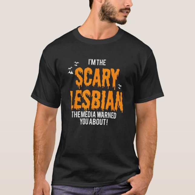 Halloween Scary Costume Lesbisk Shirts Lesbisk Cou T Shirt (Framsida)