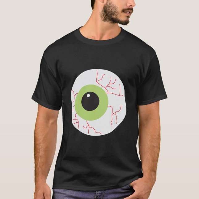 Halloween Scary Eyeball T Shirt (Framsida)
