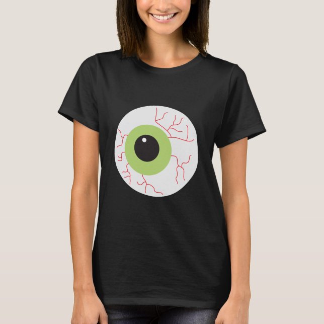 Halloween Scary Eyeball T Shirt (Framsida)