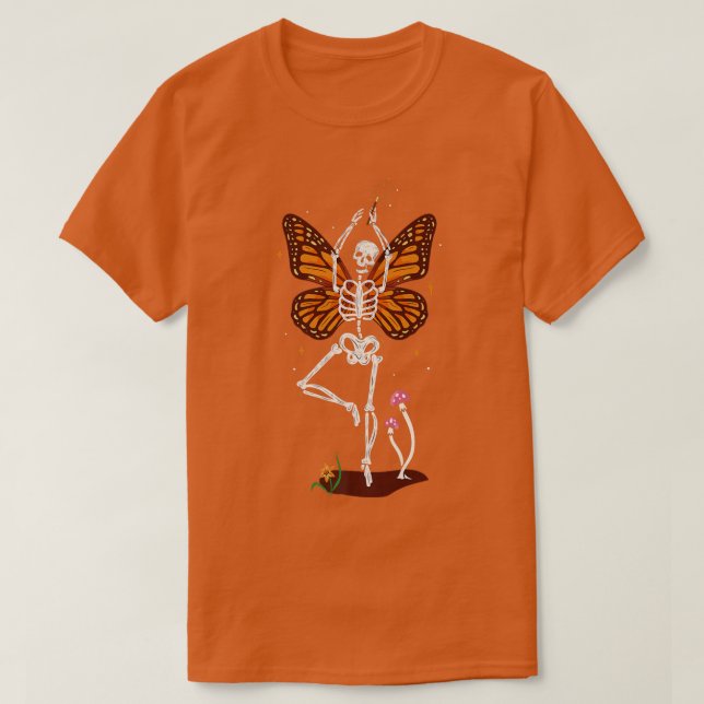 Halloween Scary Fairy Spöken Skeletons Witch Skele T Shirt (Design framsida)