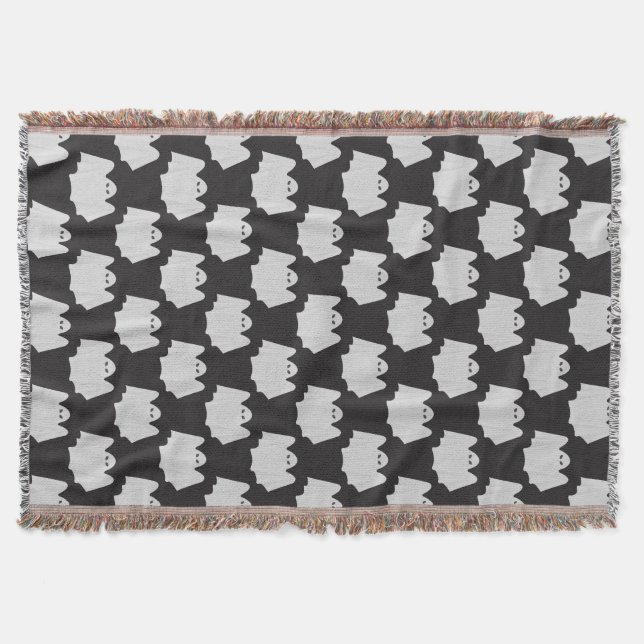 Halloween, Scary Ghost, Trick Or Treat, Boo Filt (Framsidan)