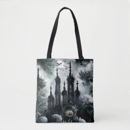Halloween Scary Gothic Blommigt Festive Gift Tygkasse