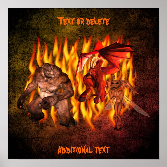 Halloween Scary Gremlins Monsters Personlig Poster (Framsidan)