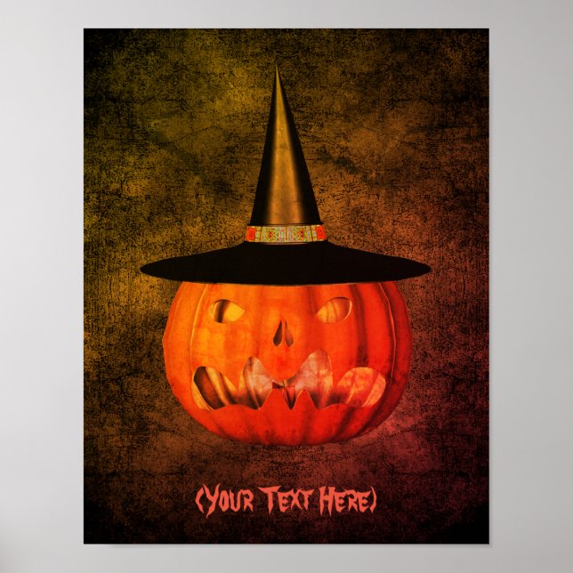 Halloween Scary Jack o lantern Personlig Poster (Framsidan)