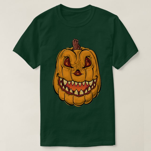 Halloween Scary Jack o lantern T Shirt (Design framsida)