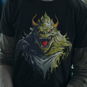 Halloween Scary Monster AI Art T Shirt
