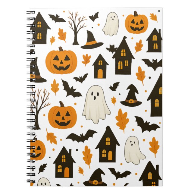 Halloween Scary Mönster - Spooky & Festive Anteckningsbok (Framsidan)