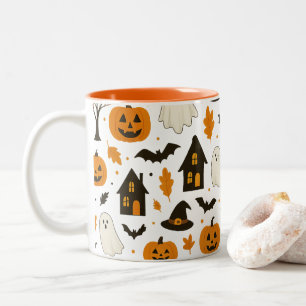 Halloween Scary Mönster - Spooky & Festive Två-Tonad Mugg