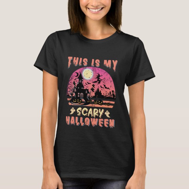 Halloween Scary Nigh T Shirt (Framsida)