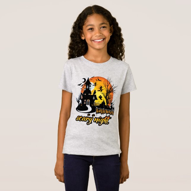 Halloween Scary Night2 T Shirt (Hel framsida)